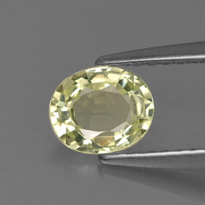 Chrysobéryl vert naturelle coupe ovale, 0,72 ct, VVS-VS