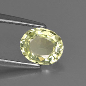 Chrysobéryl vert naturelle coupe ovale, 0,72 ct, VVS-VS
