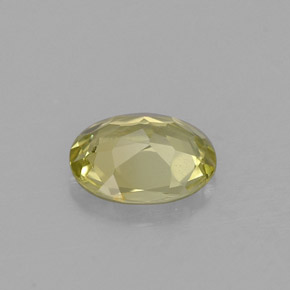 Chrysobéryl vert naturelle coupe ovale, 0,66 ct, VVS