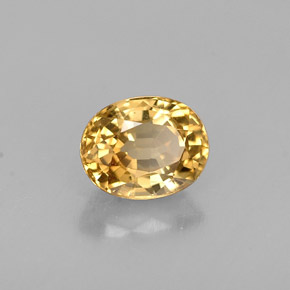 Chrysobéryl jaune naturelle coupe ovale, 0,90 ct, VVS