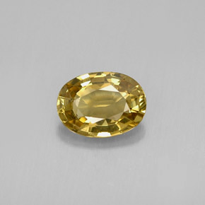 Chrysobéryl jaune naturelle coupe ovale, 0,96 ct, VVS