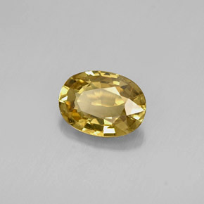 Chrysobéryl jaune naturelle coupe ovale, 0,96 ct, VVS