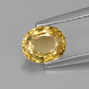 Chrysobéryl jaune naturelle coupe ovale, 0,98 ct, VS