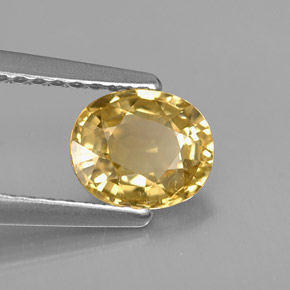Chrysobéryl jaune naturelle coupe ovale, 0,98 ct, VS