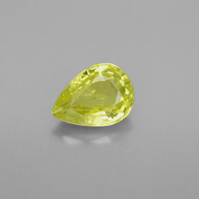 Chrysobéryl jaune naturelle en forme de poire, 1,44 ct, VVS-VS