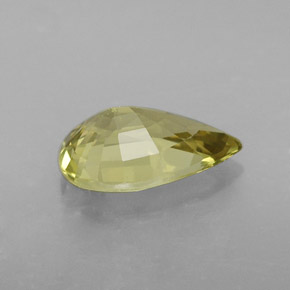 Chrysobéryl jaune naturelle en forme de poire, 1,37 ct, VVS-VS