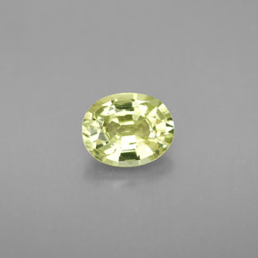 Chrysobéryl vert naturelle coupe ovale, 1,38 ct, VVS