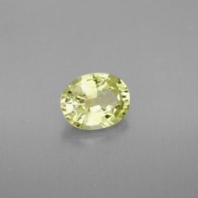 Chrysobéryl vert naturelle coupe ovale, 1,38 ct, VVS