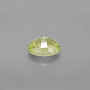 Chrysobéryl vert naturelle coupe ovale, 1,38 ct, VVS