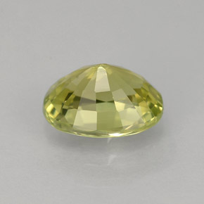Chrysobéryl jaune naturelle coupe ovale, 1,45 ct, VVS