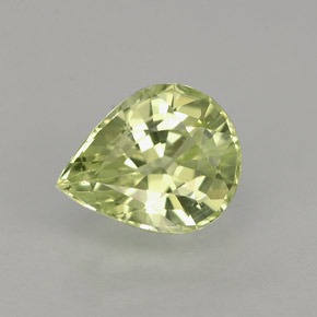Chrysobéryl vert naturelle en forme de poire, 1,27 ct, IF