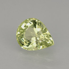 Chrysobéryl vert naturelle en forme de poire, 1,27 ct, IF