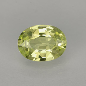Chrysobéryl vert naturelle coupe ovale, 1,26 ct, IF