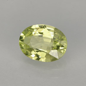 Chrysobéryl vert naturelle coupe ovale, 1,26 ct, IF