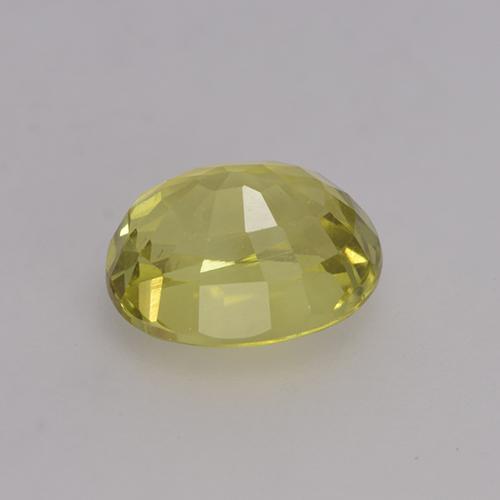 Chrysobéryl jaune naturelle coupe ovale, 1,41 ct, VS