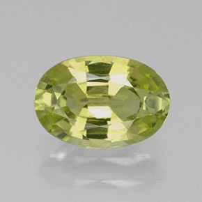 Chrysobéryl jaune naturelle coupe ovale, 1,42 ct, VVS-VS
