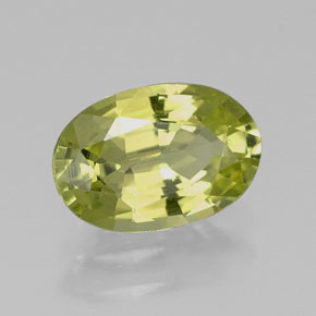 Chrysobéryl jaune naturelle coupe ovale, 1,42 ct, VVS-VS