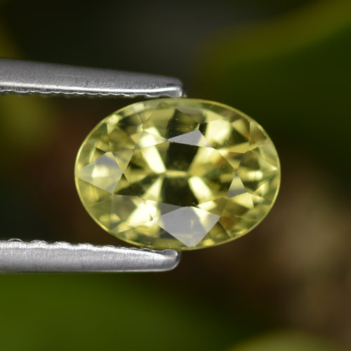Chrysobéryl jaune naturelle coupe ovale, 1,41 ct, VVS-VS