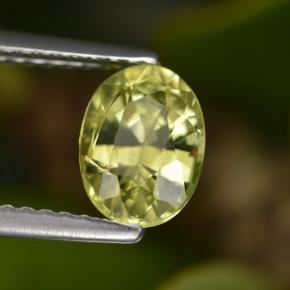 Chrysobéryl jaune naturelle coupe ovale, 1,41 ct, VVS-VS