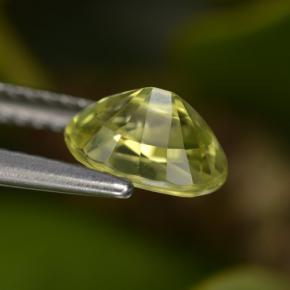 Chrysobéryl jaune naturelle coupe ovale, 1,41 ct, VVS-VS