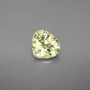 Chrysobéryl jaune naturelle en forme de poire, 1,24 ct, VVS