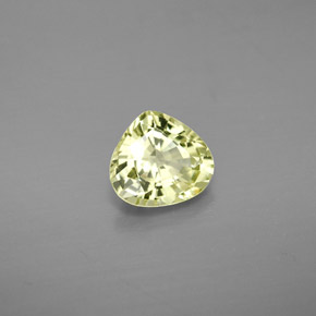 Chrysobéryl jaune naturelle en forme de poire, 1,24 ct, VVS