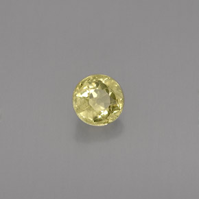Chrysobéryl jaune naturelle coupe roude, 0,46 ct, VVS-VS