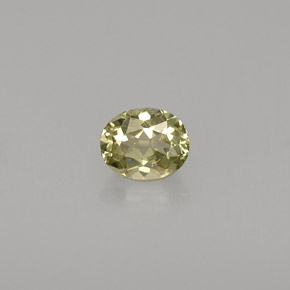 Chrysobéryl vert naturelle coupe ovale, 0,46 ct, VVS-VS