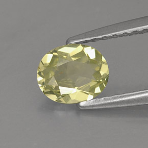 Chrysobéryl jaune naturelle coupe ovale, 0,57 ct, VVS-VS
