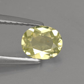 Chrysobéryl jaune naturelle coupe ovale, 0,57 ct, VVS-VS
