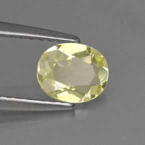 Chrysobéryl jaune naturelle coupe ovale, 0,62 ct, VVS-VS