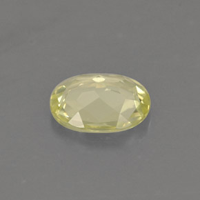 Chrysobéryl jaune naturelle coupe ovale, 0,62 ct, VVS-VS