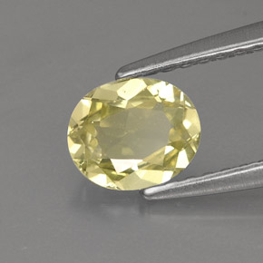 Chrysobéryl jaune naturelle coupe ovale, 0,68 ct, VS