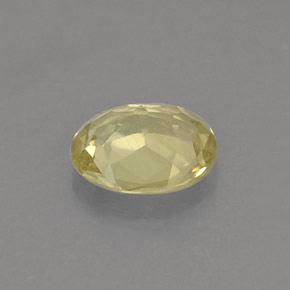 Chrysobéryl jaune naturelle coupe ovale, 0,68 ct, VS