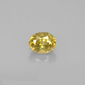 Chrysobéryl jaune naturelle coupe ovale, 0,70 ct, VVS-VS