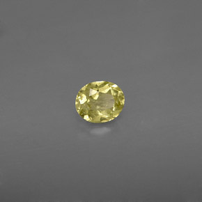 Chrysobéryl jaune naturelle coupe ovale, 0,44 ct, VS
