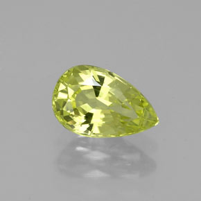 Chrysobéryl jaune naturelle en forme de poire, 1,25 ct, VVS-VS