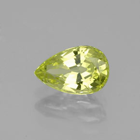 Chrysobéryl jaune naturelle en forme de poire, 1,25 ct, VVS-VS