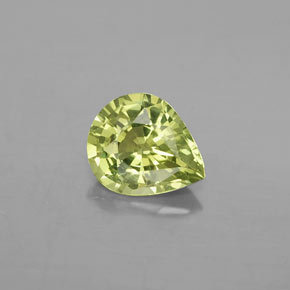 Chrysobéryl Vert Doré naturelle En forme de poire, 1.30 ct, VVS-VS