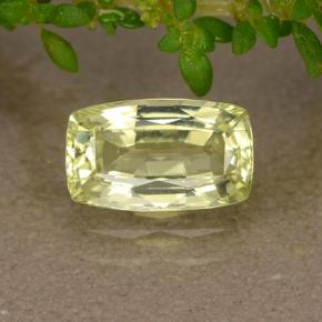 Chrysobéryl Jaune verdâtre naturelle Coupe coussin, 1.31 ct, VVS-VS