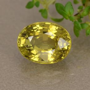Chrysobéryl vert naturelle coupe ovale, 1,89 ct, VS