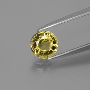 Chrysobéryl Vert Doré naturelle Coupe roude, 1.22 ct, VS