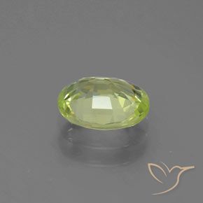 Chrysobéryl Vert jaunâtre naturelle ovale, 1.27 ct, VVS-VS