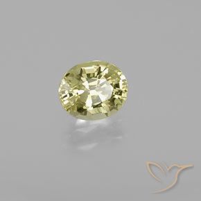 Chrysobéryl Jaune moyen naturelle ovale, 1.06 ct, VVS