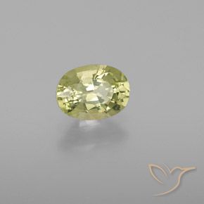 Chrysobéryl Jaune moyen naturelle ovale, 0.97 ct, VVS-VS