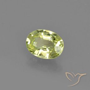 Chrysobéryl Vert jaunâtre naturelle ovale, 1.15 ct, VVS-VS