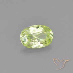 Chrysobéryl Jaune citron léger naturelle ovale, 1.07 ct, VVS-VS