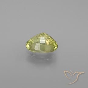 Chrysobéryl Jaune verdâtre naturelle ovale, 1.31 ct, VVS-VS