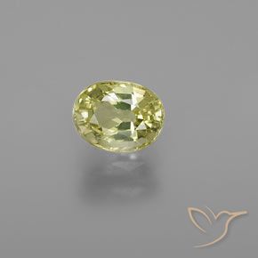1.24ct Naturel Jaune moyen Chrysobéryl, ovale, VVS-VS