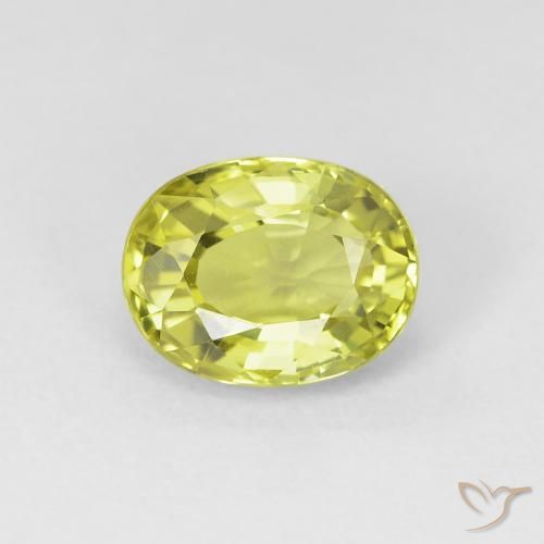 1.07ct Naturel Jaune moyen Chrysobéryl, ovale, VVS